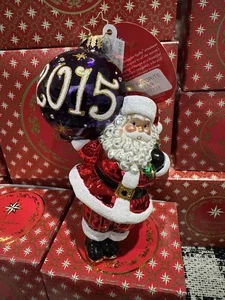 VTG New W/tag Rare Christopher Radko MY FAVORITE YEAR 1017731 Glass Ornament - Picture 1 of 6