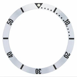 BEZEL INSERT FOR TAG HEUER PROFESSIONAL 2000  972.006 ,973.006, 974.006F SILVER - Picture 1 of 2