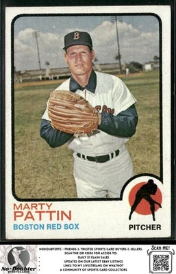 1973 Topps #415 Marty Pattin Boston Red Sox 73TB - Image 1 of 2