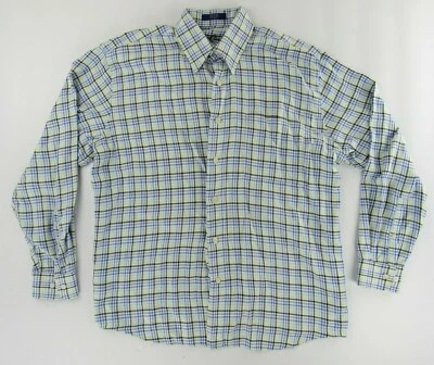 Camisa de vestir Alan River para hombre L blanca multicolor manga larga abotonada Foto 1 de 4