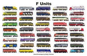 Maca laminada de ferrocarril Andy Fletcher unidades 11""x17 - Imagen 1 de 1