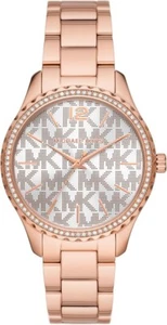 MICHAEL KORS MK7296 Women's Layton Pavé Gold-Tone Logo Watch - Picture 1 of 7