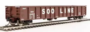 Walthers Scala HO 53' Railgon Gondola Soo Line (Ossido/Bianco/Grande Nome) #64069 - Foto 1 di 1