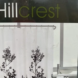 Hillcrest Shower Curtain Shadow Tree and Leaves Branches Print 72"x72" - Picture 1 of 5