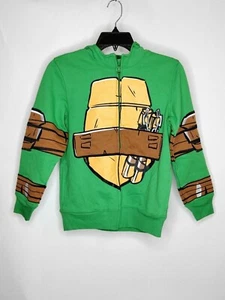 Nickelodeon Ninja Turtles Boy's Jacket Medium Green Hooded Michelangelo - Picture 1 of 4