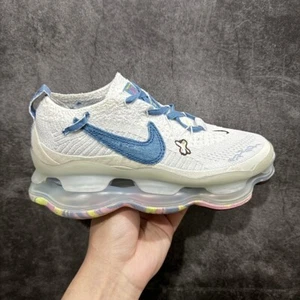 NK Air Max Scorpion Flyknit Scorpio Series 2022 Edition White Blue Women's shoes - Picture 1 of 9