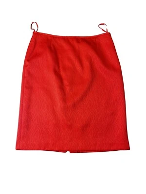 Falda Preston & York Estampada Texturizada Roja Línea A Hasta la Rodilla abertura Mujer Talla 12 Foto 1 de 4