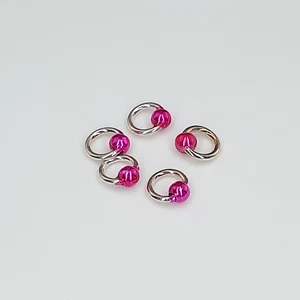 Piercing de uñas BOLA ROSA, Ø 2-3 mm, plata de ley, lacado. Piercing - Imagen 1 de 1