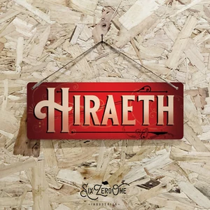 Hiraeth Sign Horizontal Metal sign. Vintage worn look print. Welsh Wales Cymru - Picture 1 of 11