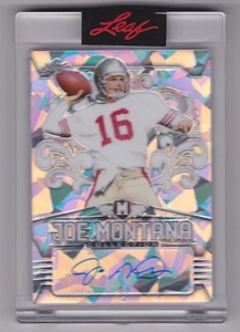 2020 Leaf Cracked Ice 26/35 Joe Montana Collection Encased Auto Autograph JMC-01 - Picture 1 of 2