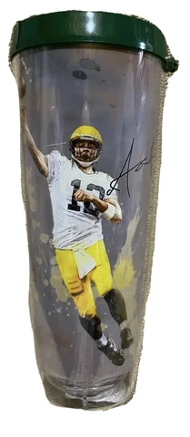 Aaron Rodgers Green Bay Packers 26oz NFL Tumbler Coffee Beverage Travel Tumbler Cover