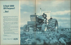 1971 LARGE 2pg Print Ad of Ford 5000 All-Purpose Farm Tractor - Picture 1 of 2