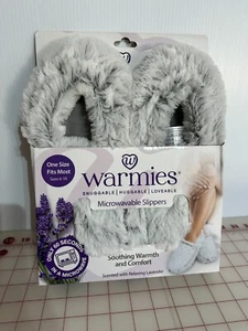 Warmies ® Slip On Women’s Microwavable Marshmallow Gray Slippers 6-10 U.S - Picture 1 of 3