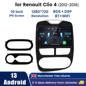 Sat Nav For Renault Clio 4 2012-2016 Car Stereo Radio Android 13 GPS Carplay RDS - Picture 1 of 18