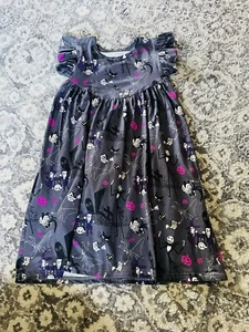 Boutique Nightmare Before Christmas Gothic Little Girl Dress fits like 5/6 - Picture 1 of 5