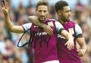 ASTON VILLA: CONOR HOURIHANE SIGNED ACTION PHOTO+COA - Bild 1 von 1