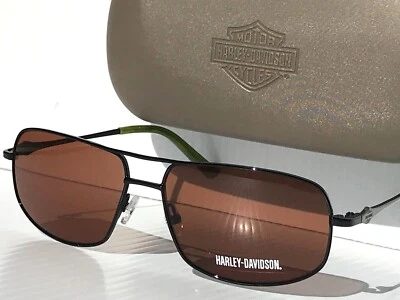 Harley-Davidson HDX 894 Shiny Black Frame w Bronze Lens Sunglass with Case - Image 1 of 4