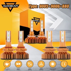 For Suburban 2000-2006 Tahoe 2001-2006 AUXBEAM 6500K LED Headlight Fog Bulbs Kit - Picture 1 of 12