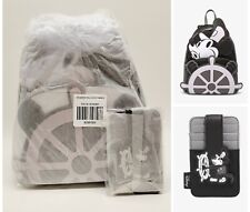Loungefly Disney Steamboat Willie Mini Backpack & Cardholder Mickey Mouse Bag