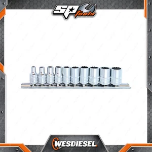 SP Tools 10 Pieces of 1/4 inch Drive Socket Rail Set - 12 Point Metric - Picture 1 of 2