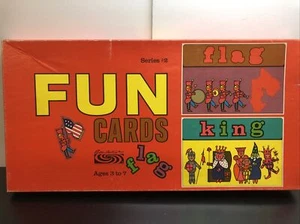 1969 FUN CARDS Series #2 Parker Brothers Vtg Alphabet Child Learning Game W18 - Picture 1 of 6