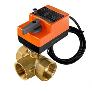 Juego de grifos de bola de motor FSA latón 1 1/2" 24V CA tuerca latón - Imagen 1 de 7