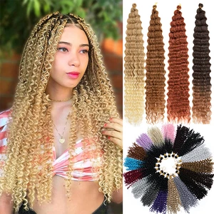 Water Wave Braids Crochet Braiding Hair Extensions Deep Ocean Weave Braid Ombre - Picture 1 of 54