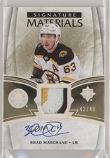 2018 Upper Deck Ultimate Collection Materials Signatures /49 Brad Marchand Auto