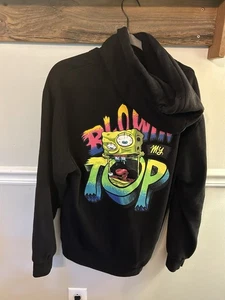 Mens SPONGEBOB Hoodie Blowin My Top Size Medium. Excellent Condition - Picture 1 of 3