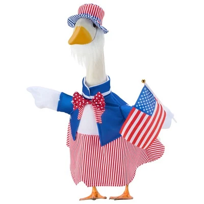 Patriotic Porch Goose Outfits for 23 Inch Lawn Statue, 4th of July Uncle Sam ... - Image 1 of 4