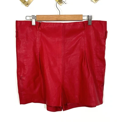 Pantalones Cortos M Missoni Piel de Cordero Cuero Rojo Talla 40 Forrados Para Mujer Foto 1 de 4