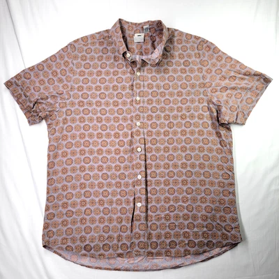 Kennington Ltd. Shirt Men XXL Button Up Short Sleeve Geometric Dots - Image 1 of 4