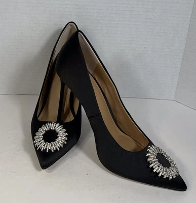 Zapatos de salón Express para mujer negros con diamantes de imitación adornados talla 9 de vestir de fiesta Foto 1 de 4