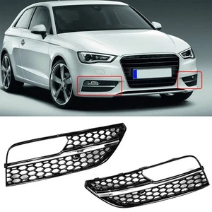 Honeycomb Fog Light Grille For Audi A3 8V Hatchback 2013-2016 8V3807681A/2A - Picture 1 of 5
