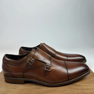 Neu Herren Stacy Adams Bayne Slipper Leder Braun Schuhe Elegant Schuhe Größe 15 D - Bild 1 von 8