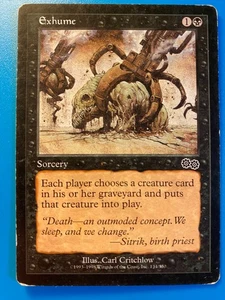 MTG 1x Exhume # 134 Urza's Saga Pauper Magic the Gathering Card x1 HP - Picture 1 of 1