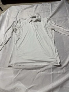 Womens KJUS Long Sleeve Polo Large L 40 White Golf Comfort Fit - Picture 1 of 8