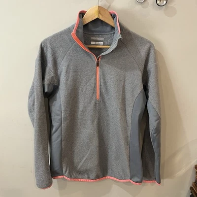 Pullover omni mecha gris claro con cremallera 1/4 para mujer Columbia senderismo al aire libre Foto 1 de 4