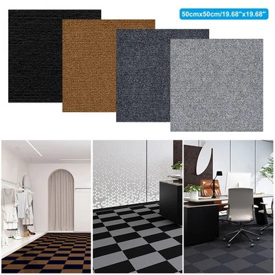 Anti-Slip Squares Self Adhesive Carpet Tile Peel and Stick for Home Offices - Image 1 of 4