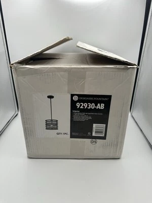 Fuente Diseñadores 92930 Bronce Mya Luz Única 10"W Colgante Foto 1 de 2