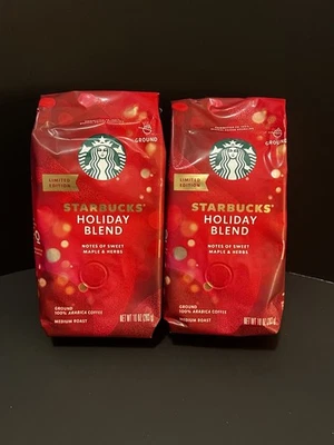 (2 件装)星巴克 2025 假日混合中号烤咖啡 - 限量(地面) — 第 1/4 张图片