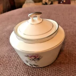 Davenport E 1025 Small Sugar Bowl~ Vintage Pink/Yellow Roses - Picture 1 of 4