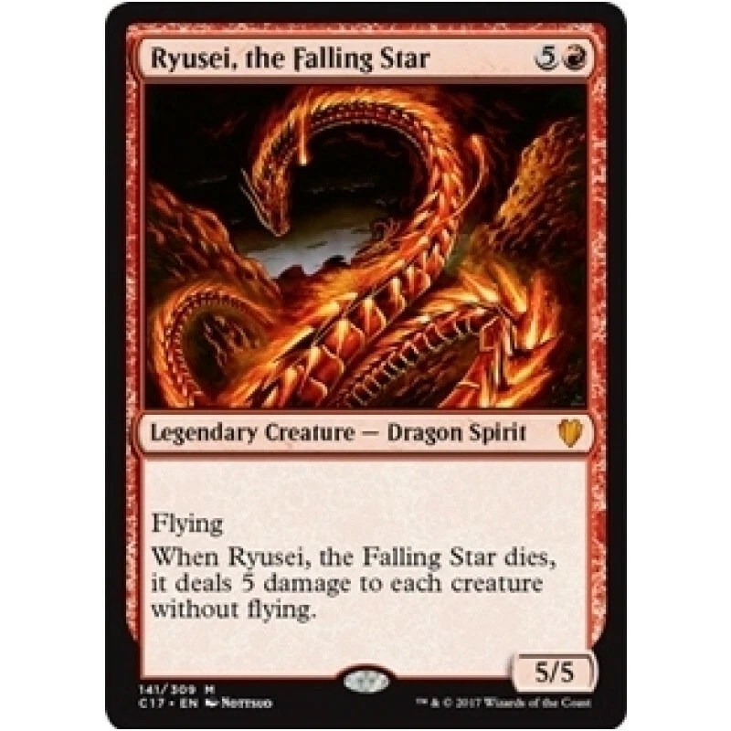 RYUSEI THE FALLING STAR NM Commander 2017 mtg Red - Dragon Mythic - Image 1 of 1