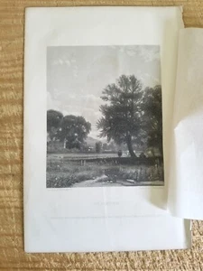 THE HOMESTEAD.VTG 1868 10" x 6.5" STEEL ENGRAVING PRINT - Picture 1 of 3