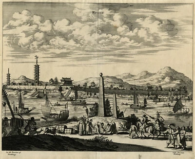 Antique Print-TOPOGRAPHY-HITSIU-CHINA-DAPPER-Anonymous-1670 - Image 1 of 4