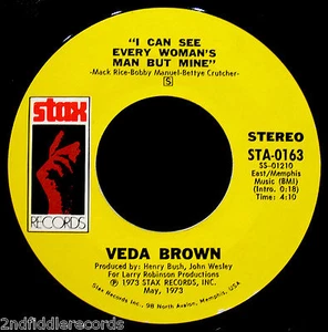 VEDA BROWN-Short Stopping & I Can See-Sweet Memphis Soul-STAX #STA-0163 - Foto 1 di 2