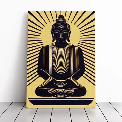 Magnetic Buddha Canvas Wall Art Print Framed Picture Home Decor Living Room - Image 1 of 4