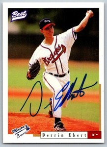 1996 Best #30 Derrin Ebert SIGNED   Macon Braves