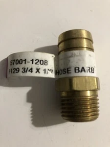 SET 3 - NOS 3/4 SCHLAUCH WIDERHAKEN X 1/2 Außengewinde Messing Rohrverschraubung NPT Gewinde - Bild 1 von 2