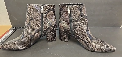 NEW Marc Fisher Jelly3 Dress Booties Natural Multi Faux Python Sz 8.5 - Image 1 of 4